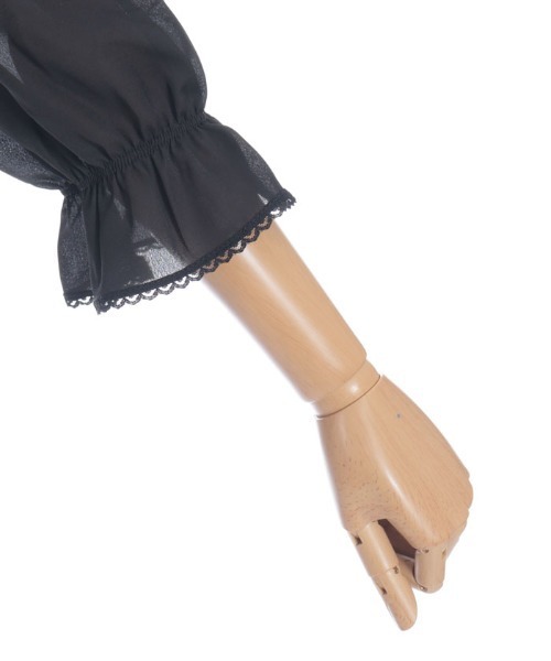 axes femme POETIQUE（アクシーズファムポエティック）の「梯子レーススタンドカラーブラウス（シャツ/ブラウス・レディース・ブラック/キナリ/ピンク・MEDIUM）」の11枚目の写真