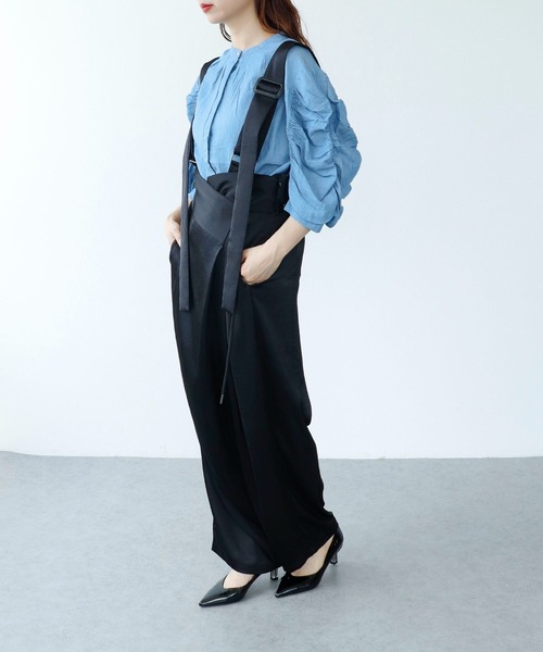 Cepica（セピカ）の「ギャザースリーブブラウス（シャツ/ブラウス・レディース・ブルー/ネイビー・FREE）」の12枚目の写真