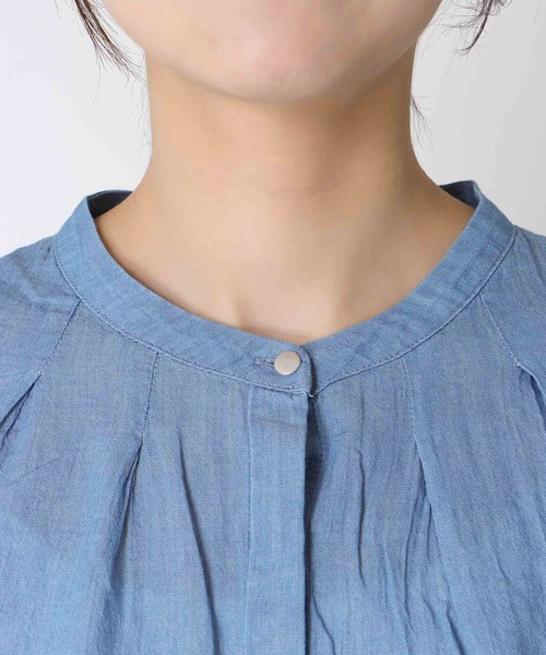 Cepica（セピカ）の「ギャザースリーブブラウス（シャツ/ブラウス・レディース・ブルー/ネイビー・FREE）」の16枚目の写真