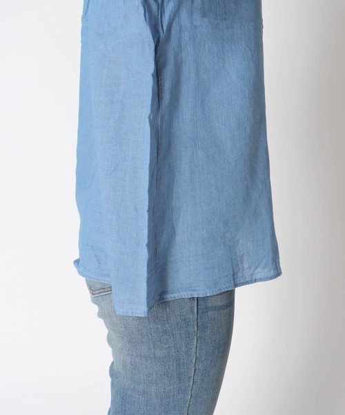 Cepica（セピカ）の「ギャザースリーブブラウス（シャツ/ブラウス・レディース・ブルー/ネイビー・FREE）」の18枚目の写真