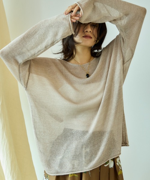 セール】クルーネックシアーニット（ニット/セーター）｜Libra Cue