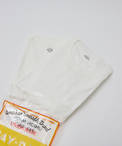 PAYDAY(ペイデイ)の「【PAYDAY/ペイデイ】 2枚組パックTシャツ/STANDARD 2-PACK TEE/2枚入り/無地T/ユニセックス【WEB限定】(Tシャツ/カットソー・メンズ・ホワイト・M/L)」の6枚目の写真