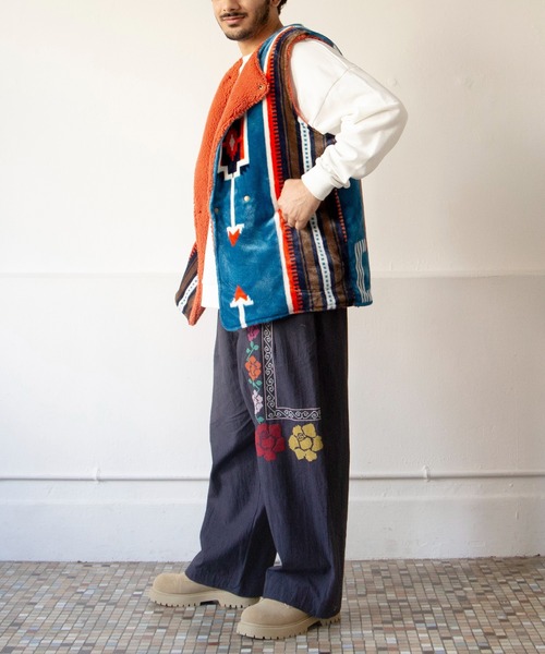 チャイハネ（チャイハネ）の「【チャイハネ】グルイム刺繍MEN'Sパンツ（その他パンツ・メンズ・ホワイト/ブラック・FREE）」の8枚目の写真