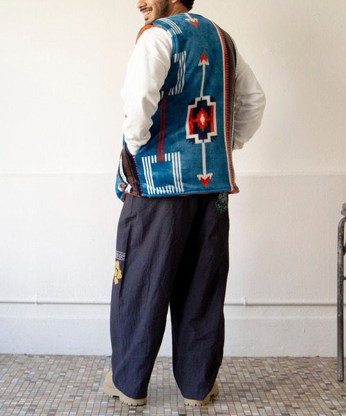 チャイハネ（チャイハネ）の「【チャイハネ】グルイム刺繍MEN'Sパンツ（その他パンツ・メンズ・ホワイト/ブラック・FREE）」の9枚目の写真