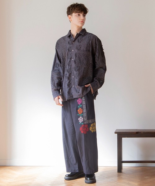 チャイハネ（チャイハネ）の「【チャイハネ】グルイム刺繍MEN'Sパンツ（その他パンツ・メンズ・ホワイト/ブラック・FREE）」の4枚目の写真