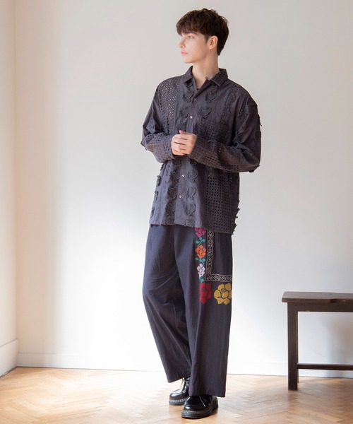 チャイハネ（チャイハネ）の「【チャイハネ】グルイム刺繍MEN'Sパンツ（その他パンツ・メンズ・ホワイト/ブラック・FREE）」の5枚目の写真