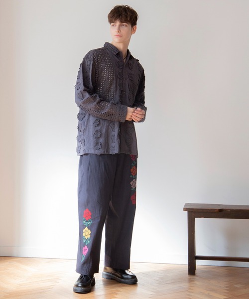 チャイハネ（チャイハネ）の「【チャイハネ】グルイム刺繍MEN'Sパンツ（その他パンツ・メンズ・ホワイト/ブラック・FREE）」の6枚目の写真