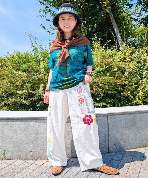 チャイハネ(チャイハネ)の「【チャイハネ】グルイム刺繍MEN'Sパンツ(その他パンツ・メンズ・ホワイト/ブラック・FREE)」の4枚目の写真