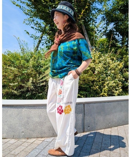 チャイハネ(チャイハネ)の「【チャイハネ】グルイム刺繍MEN'Sパンツ(その他パンツ・メンズ・ホワイト/ブラック・FREE)」の6枚目の写真