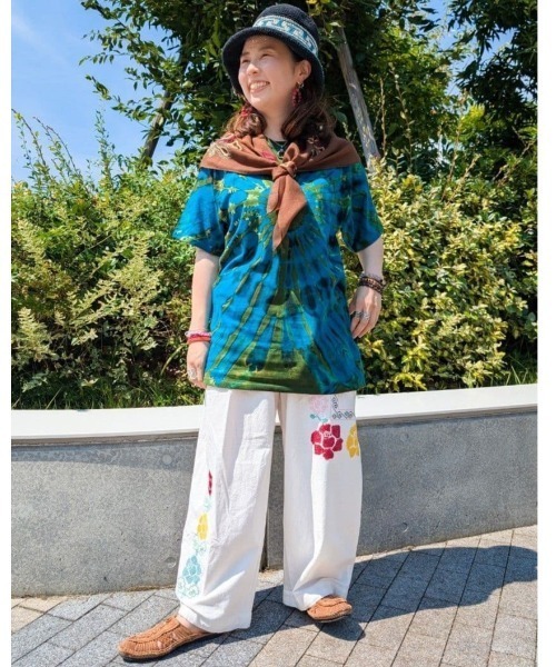 チャイハネ(チャイハネ)の「【チャイハネ】グルイム刺繍MEN'Sパンツ(その他パンツ・メンズ・ホワイト/ブラック・FREE)」の5枚目の写真