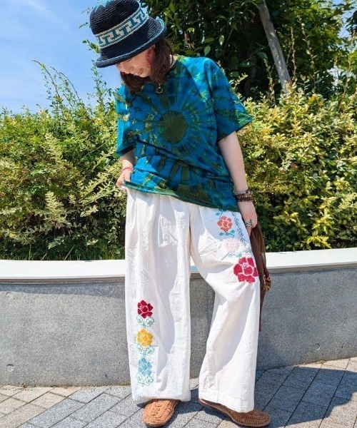 チャイハネ(チャイハネ)の「【チャイハネ】グルイム刺繍MEN'Sパンツ(その他パンツ・メンズ・ホワイト/ブラック・FREE)」の7枚目の写真