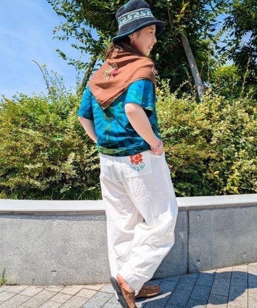 チャイハネ(チャイハネ)の「【チャイハネ】グルイム刺繍MEN'Sパンツ(その他パンツ・メンズ・ホワイト/ブラック・FREE)」の9枚目の写真