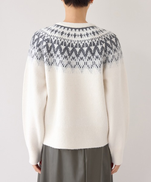 ROPE' PICNIC(ロペピクニック)の「ノルディック柄カーディガン(カーディガン/ボレロ・レディース・ブラック/オフホワイト・FREE)」の21枚目の写真