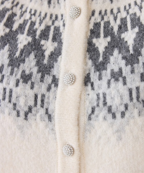 ROPE' PICNIC(ロペピクニック)の「ノルディック柄カーディガン(カーディガン/ボレロ・レディース・ブラック/オフホワイト・FREE)」の19枚目の写真