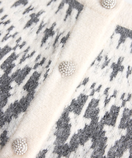ROPE' PICNIC(ロペピクニック)の「ノルディック柄カーディガン(カーディガン/ボレロ・レディース・ブラック/オフホワイト・FREE)」の14枚目の写真