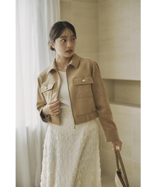 PROPORTION BODY DRESSING(プロポーションボディドレッシング)の「フェイクスエード調ブルゾン / 1215255012(ブルゾン・レディース・ブラウン/ベージュ・MEDIUM/SMALL)」の5枚目の写真