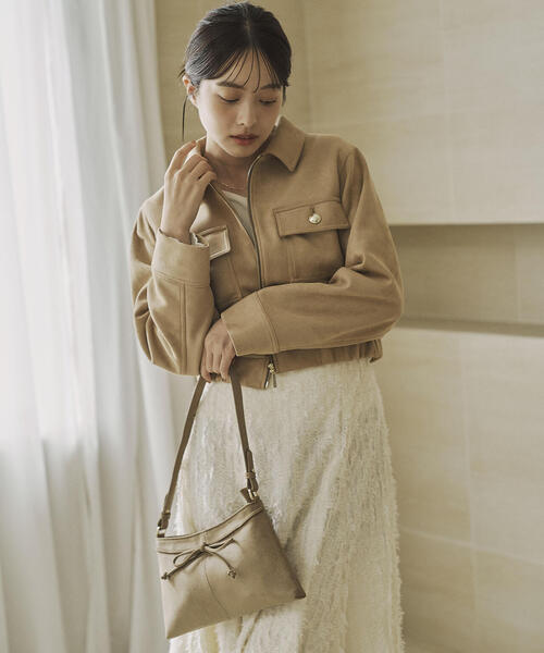 PROPORTION BODY DRESSING(プロポーションボディドレッシング)の「フェイクスエード調ブルゾン / 1215255012(ブルゾン・レディース・ブラウン/ベージュ・MEDIUM/SMALL)」の3枚目の写真