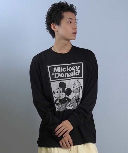 【Spirit Jersey】ミッキー＆フレンズ 長袖Tシャツ ロンT L Spirit Jersey】ミッキー 長袖Tシャツ ファンタジア スピジャ