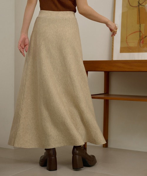 LAULEN（ローレン）の「wool blend flare long skirt /ウールブレンドフレアロングスカート（スカート・レディース・オートミール/ブラウン/ブラック・FREE）」の5枚目の写真