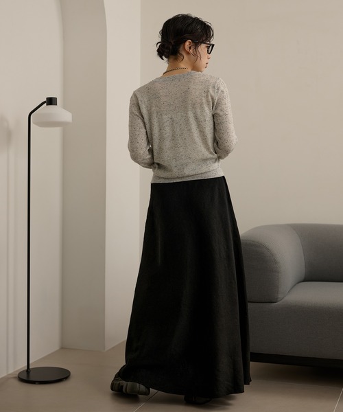 LAULEN（ローレン）の「wool blend flare long skirt /ウールブレンドフレアロングスカート（スカート・レディース・オートミール/ブラウン/ブラック・FREE）」の16枚目の写真