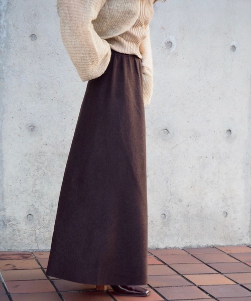LAULEN（ローレン）の「wool blend flare long skirt /ウールブレンドフレアロングスカート（スカート・レディース・オートミール/ブラウン/ブラック・FREE）」の17枚目の写真