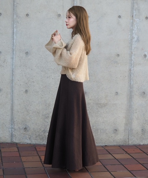 LAULEN（ローレン）の「wool blend flare long skirt /ウールブレンドフレアロングスカート（スカート・レディース・オートミール/ブラウン/ブラック・FREE）」の20枚目の写真