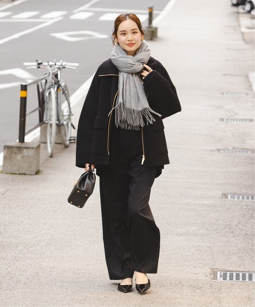 Noble（ノーブル）の「《追加》オリジナルカシミヤストール（ストール/ショール・レディース・ホワイト/スカイブルー/ベージュ/ブラウン/ライトグレー・FREE）」の8枚目の写真