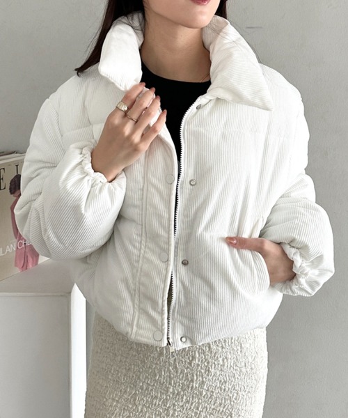 セール】コーデュロイショート丈ダウンジャケット（ダウンジャケット