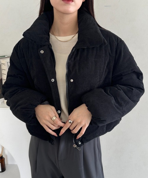 セール】コーデュロイショート丈ダウンジャケット（ダウンジャケット