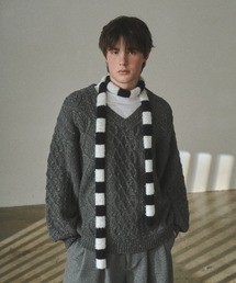 Elanque（エランク）の「volume nep Vneck knit / ボリュームネップVネックニット（ニット/セーター）」