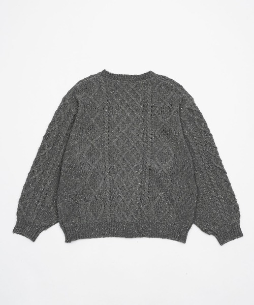 Elanque（エランク）の「volume nep Vneck knit / ボリュームネップVネックニット（ニット/セーター・メンズ・グレー/カーキ/ベージュ・MEDIUM/LARGE/SMALL）」の15枚目の写真