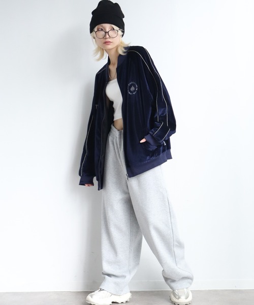 THRASHER（スラッシャー）の「【THRASHER/スラッシャー】ベロアスカジャン（スカジャン・メンズ・ブラック/パープル/ネイビー・M/L/XL）」の18枚目の写真