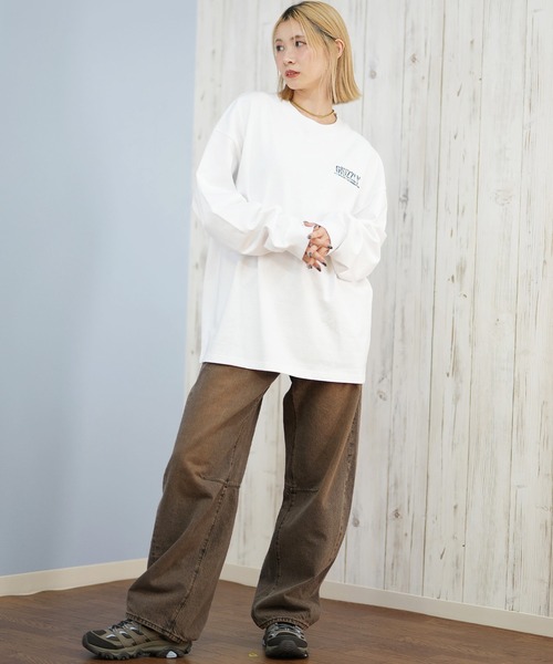 GRIZZLY(グリズリー)の「GRIZZLY/グリズリー FLORAL PATTERN BEAR ロンT G25FW-4431(Tシャツ/カットソー・レディース・ブラック/ホワイト・L/M/XL)」の5枚目の写真