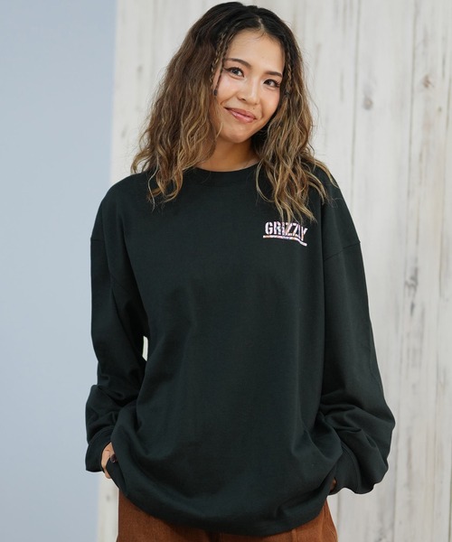 GRIZZLY(グリズリー)の「GRIZZLY/グリズリー FLORAL PATTERN BEAR ロンT G25FW-4431(Tシャツ/カットソー・レディース・ブラック/ホワイト・L/M/XL)」の9枚目の写真