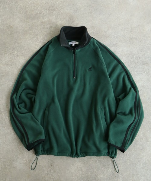 KANGOL（カンゴール）の「【KANGOL/カンゴール】別注 ロゴ刺繍 蓄熱フリース ハーフジップ プルオーバー（スウェット・メンズ・グレー系その他2/グリーン系その他/ブルー系その他/ベージュ系その他/ブラック/ホワイト×ブラック/ホワイト系その他/グリーン/グレー系その他3/ベージュ/ネイビー/ブラック系その他/グレー/オフホワイト/ブラック系その他2/グレー系その他・M/XL/L）」の13枚目の写真