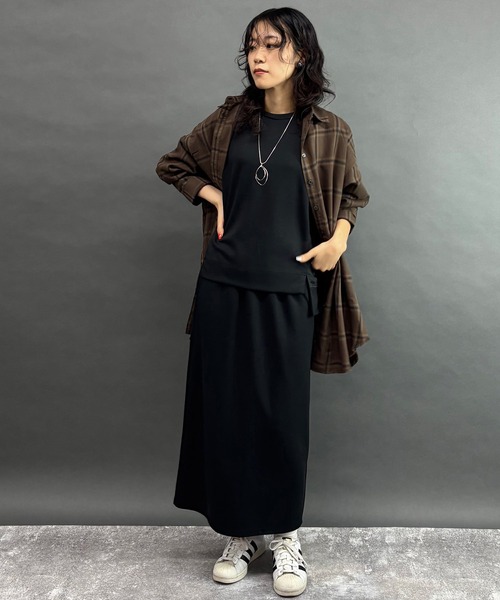 NICOLE white(ニコルホワイト)の「オンブレシャツ(シャツ/ブラウス・レディース・ネイビー/オフホワイト/ブラウン・FREE)」の20枚目の写真