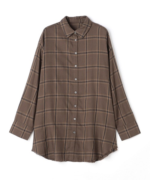 NICOLE white(ニコルホワイト)の「オンブレシャツ(シャツ/ブラウス・レディース・ネイビー/オフホワイト/ブラウン・FREE)」の11枚目の写真