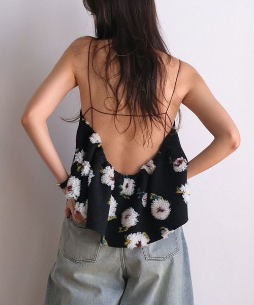 AKTE ボアキャミソール ブラック AKTE ボアキャミソール ブラック ボアキャミソール（シャツ/ブラウス