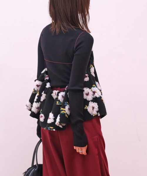 AKTE ボアキャミソール ブラック ボアキャミソール（シャツ/ブラウス）｜AKTE（アクテ）のファッション