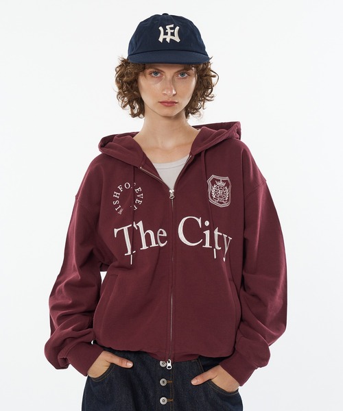 WISH FOR EVER（ウィッシュフォーエバー）の「【 9color / 3size 】GAME LOGO HEAVY WEIGHT DOUBLE ZIP HOODIE（パーカー・メンズ・グレー/ネイビー/レッド/バーガンディー/ライトグレー/ブラック/ブラウン系/チャコールグレー/ネイビー系・SMALL/MEDIUM/LARGE）」の9枚目の写真