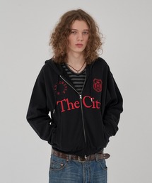 WISH FOR EVER（ウィッシュフォーエバー）の「【 9color / 3size 】GAME LOGO HEAVY WEIGHT DOUBLE ZIP HOODIE / ゲームロゴヘビーウェイトダブルジップフーディ（パーカー）」