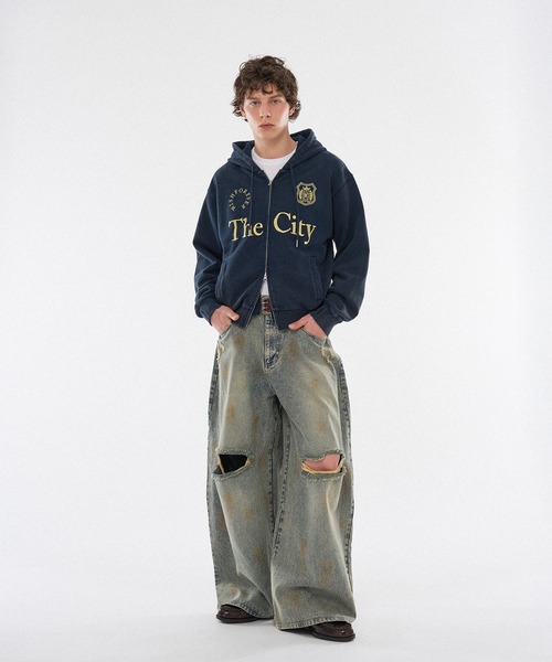 9color / 3size 】GAME LOGO HEAVY WEIGHT DOUBLE ZIP HOODIE