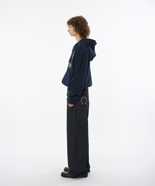 WISH FOR EVER（ウィッシュフォーエバー）の「【 9color / 3size 】GAME LOGO HEAVY WEIGHT DOUBLE ZIP HOODIE（パーカー・メンズ・グレー/ネイビー/レッド/バーガンディー/ライトグレー/ブラック/ブラウン系/チャコールグレー/ネイビー系・SMALL/MEDIUM/LARGE）」の16枚目の写真