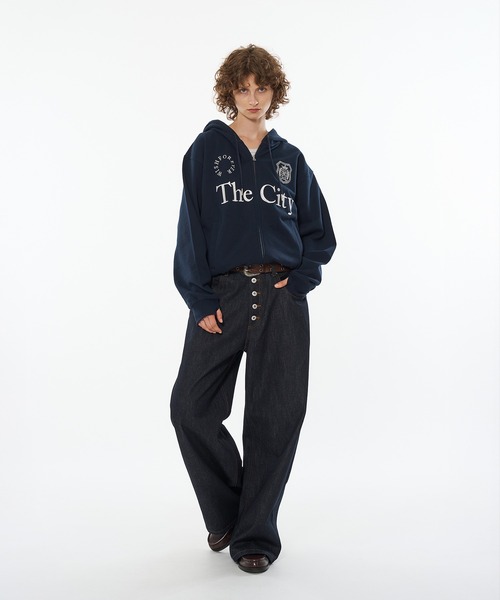 WISH FOR EVER（ウィッシュフォーエバー）の「【 9color / 3size 】GAME LOGO HEAVY WEIGHT DOUBLE ZIP HOODIE（パーカー・メンズ・グレー/ネイビー/レッド/バーガンディー/ライトグレー/ブラック/ブラウン系/チャコールグレー/ネイビー系・SMALL/MEDIUM/LARGE）」の19枚目の写真