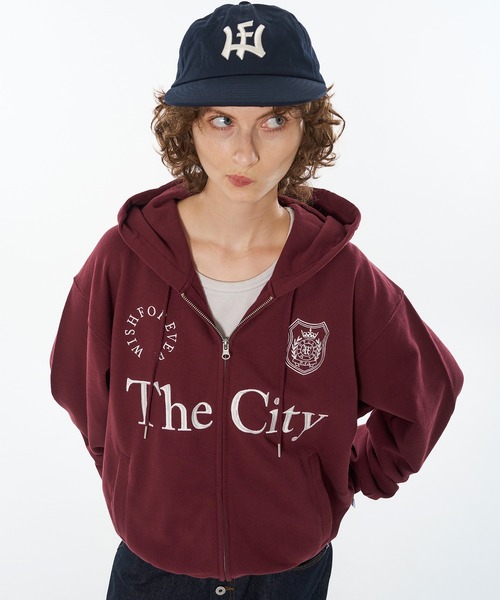 WISH FOR EVER（ウィッシュフォーエバー）の「【 9color / 3size 】GAME LOGO HEAVY WEIGHT DOUBLE ZIP HOODIE（パーカー・メンズ・グレー/ネイビー/レッド/バーガンディー/ライトグレー/ブラック/ブラウン系/チャコールグレー/ネイビー系・SMALL/MEDIUM/LARGE）」の12枚目の写真