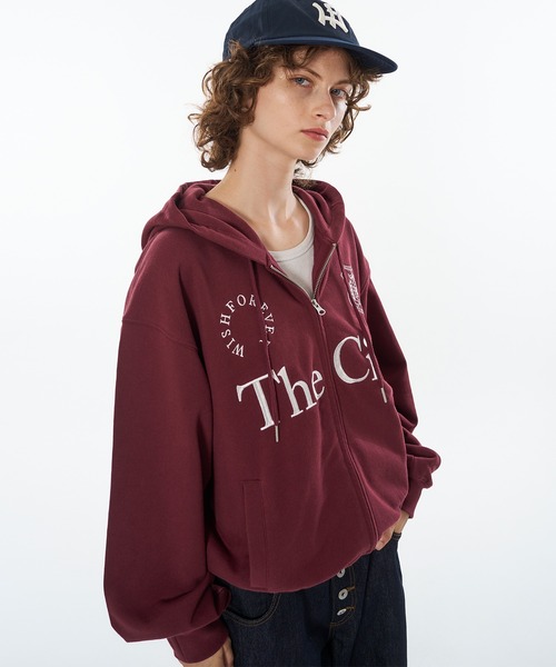 WISH FOR EVER（ウィッシュフォーエバー）の「【 9color / 3size 】GAME LOGO HEAVY WEIGHT DOUBLE ZIP HOODIE（パーカー・メンズ・グレー/ネイビー/レッド/バーガンディー/ライトグレー/ブラック/ブラウン系/チャコールグレー/ネイビー系・SMALL/MEDIUM/LARGE）」の13枚目の写真