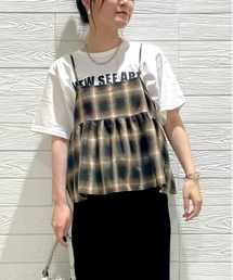 Right-on | 【HONEYSUCKLE ROSE】オンブレチェックキャミ (トレンド/体型カバー)(その他トップス)