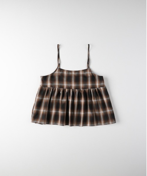 Right-on（ライトオン）の「【HONEYSUCKLE ROSE】オンブレチェックキャミ (トレンド/体型カバー)（その他トップス・レディース・ブラウン/ブラック・S/M/L）」の9枚目の写真