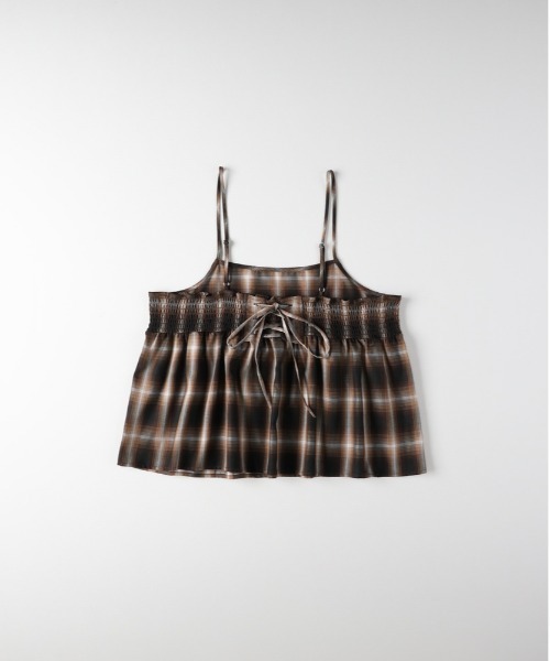 Right-on（ライトオン）の「【HONEYSUCKLE ROSE】オンブレチェックキャミ (トレンド/体型カバー)（その他トップス・レディース・ブラウン/ブラック・S/M/L）」の10枚目の写真