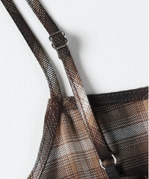 Right-on（ライトオン）の「【HONEYSUCKLE ROSE】オンブレチェックキャミ (トレンド/体型カバー)（その他トップス・レディース・ブラウン/ブラック・S/M/L）」の12枚目の写真